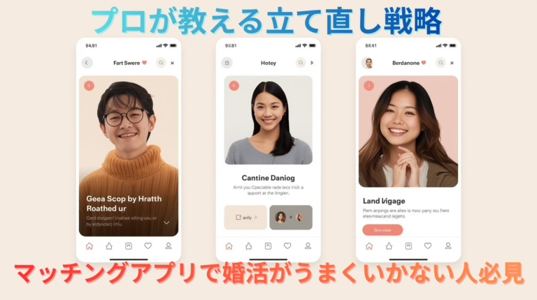 マッチングアプリで婚活がうまくいかない人必見｜プロが教える立て直し戦略