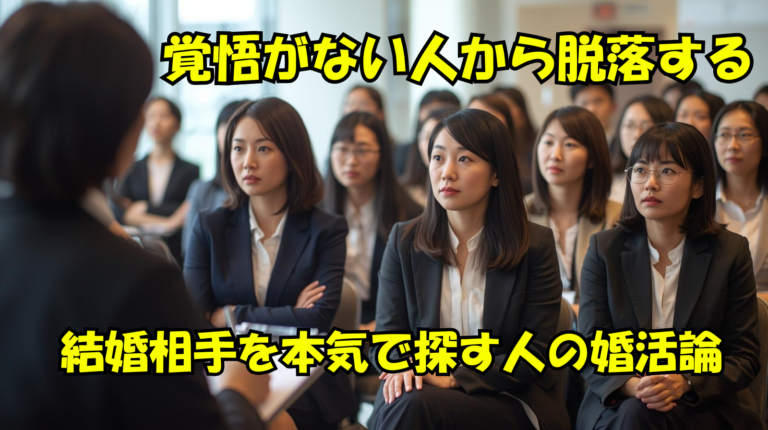 覚悟がない人から脱落する｜結婚相手を本気で探す人の婚活論