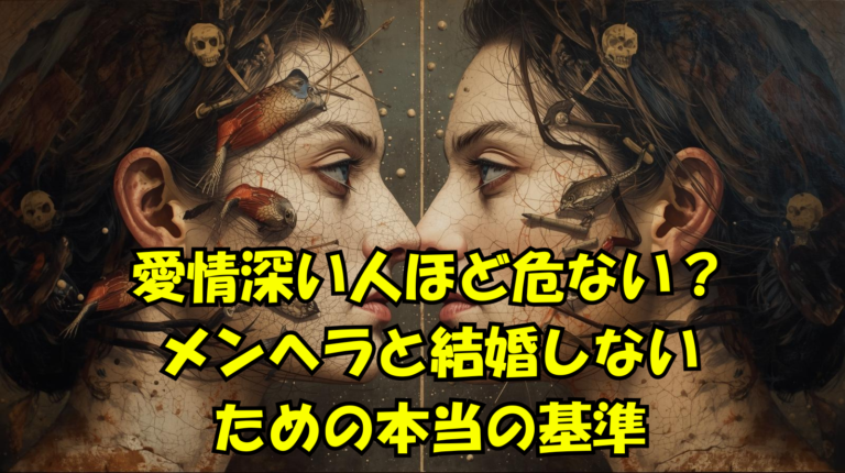 愛情深い人ほど危ない？メンヘラと結婚しないための本当の基準