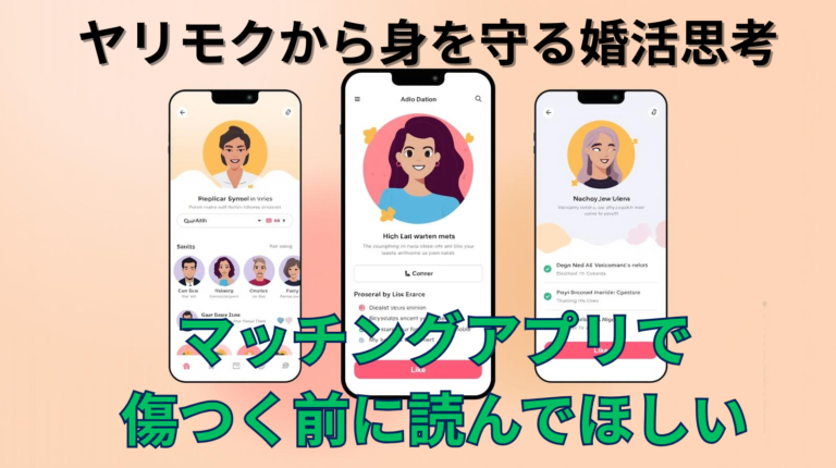 マッチングアプリで傷つく前に読んでほしい｜ヤリモクから身を守る婚活思考