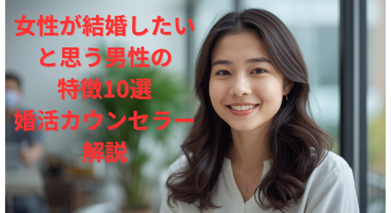 女性が結婚したいと思う男性の特徴10選｜婚活カウンセラーが解説