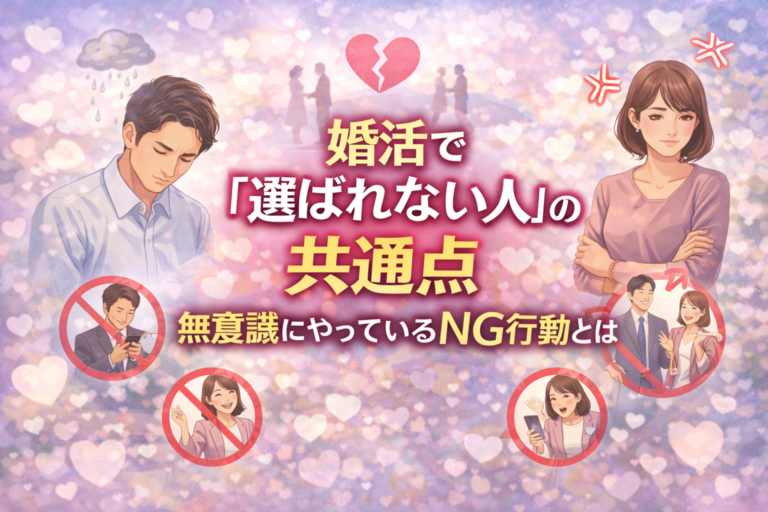 婚活で「選ばれない人」の共通点｜無意識にやっているNG行動とは