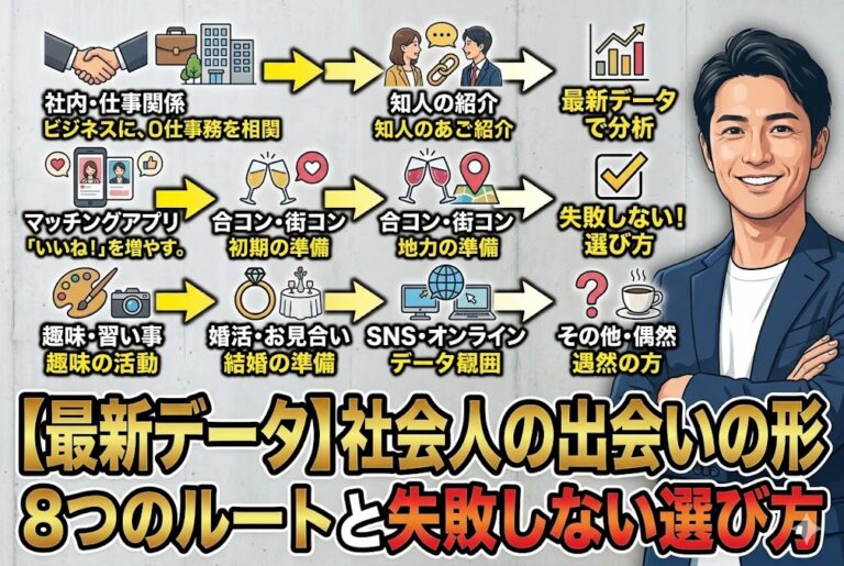 社会人の出会いの形——最新データで読み解く8つのルートと、失敗しない選び方