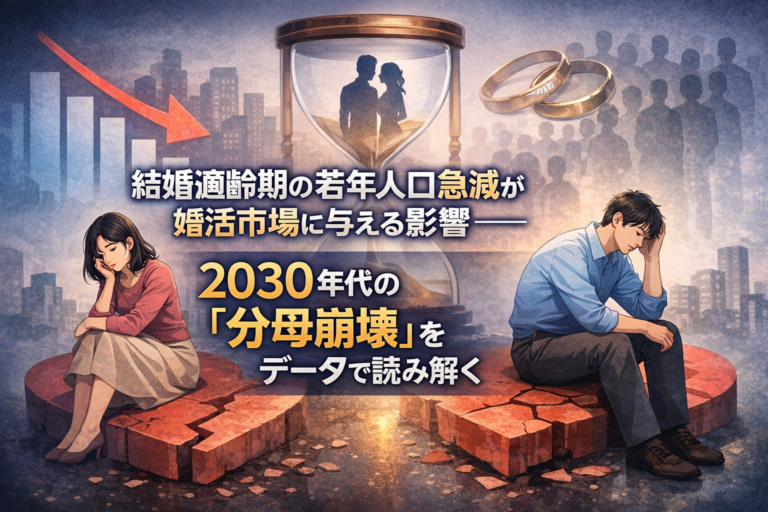 結婚適齢期の若年人口急減が婚活市場に与える影響── 2030年代の「分母崩壊」をデータで読み解く