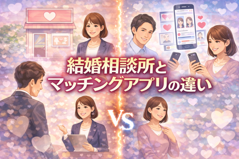 結婚相談所とマッチングアプリの違い