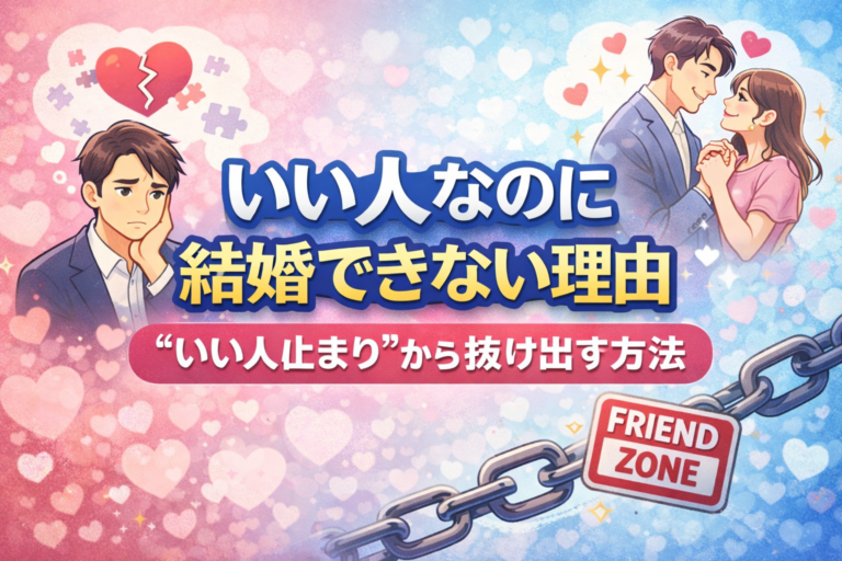 いい人なのに結婚できない理由｜“いい人止まり”から抜け出す方法