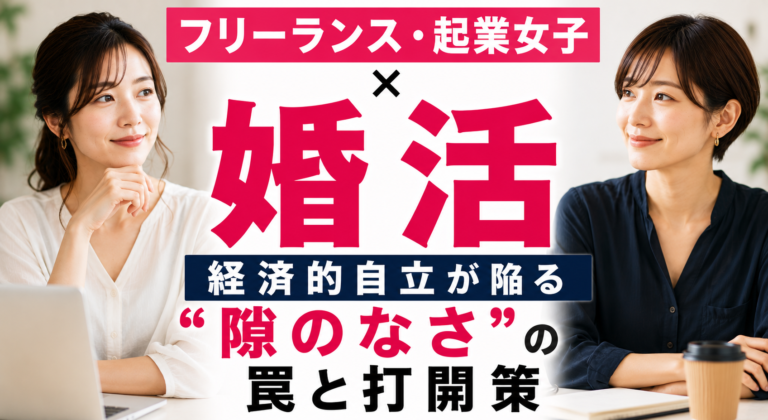 【フリーランス・起業女子×婚活】経済的自立が陥る”隙のなさ”の罠と打開策