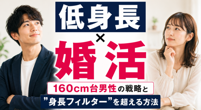 【低身長×婚活】160cm台男性の戦略と”身長フィルター”を超える方法