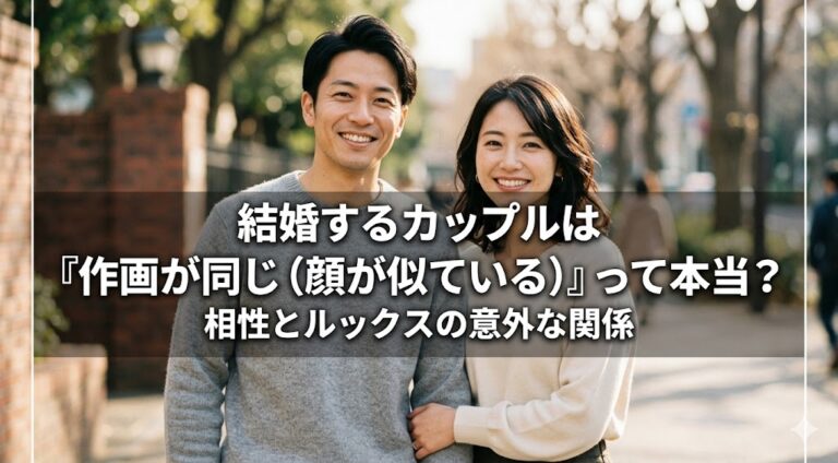 結婚するカップルは「作画が同じ（顔が似ている）」って本当？相性とルックスの意外な関係