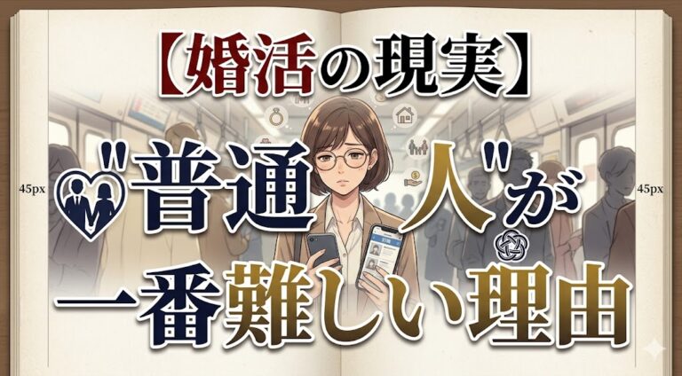 【婚活の現実】”普通の人”が一番難しい理由