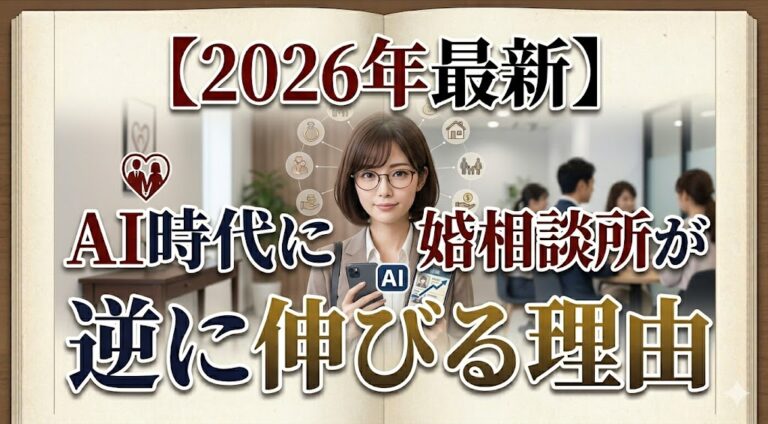 【2026年最新】AI時代に結婚相談所が逆に伸びる理由