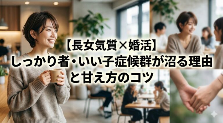 【長女気質×婚活】しっかり者・いい子症候群が沼る理由と甘え方のコツ