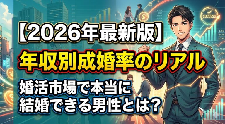 【2026年最新版】年収別成婚率のリアル婚活市場で本当に結婚できる男性とは？