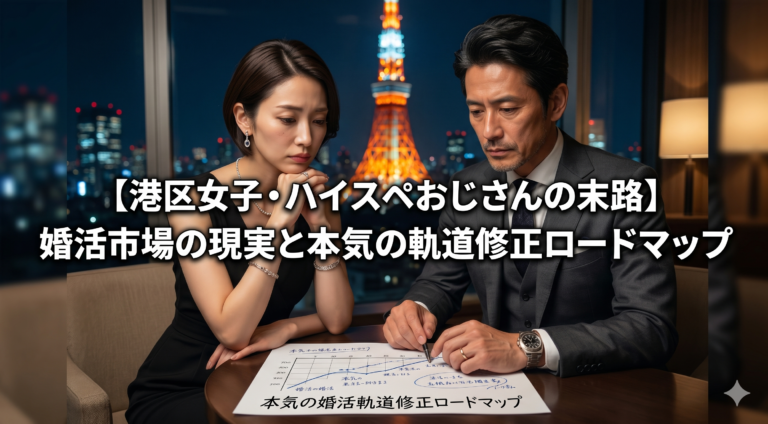 【港区女子・ハイスペおじさんの末路】婚活市場の現実と本気の軌道修正ロードマップ