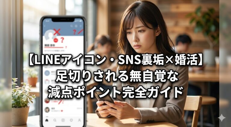 【LINEアイコン・SNS裏垢×婚活】足切りされる無自覚な減点ポイント完全ガイド