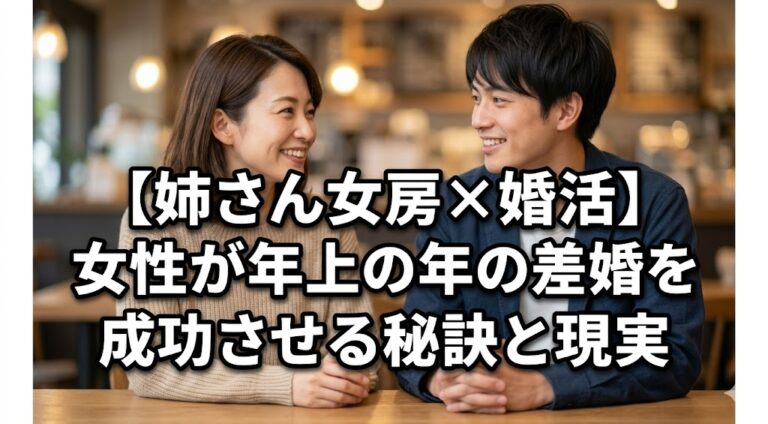 【姉さん女房×婚活】女性が年上の年の差婚を成功させる秘訣と現実