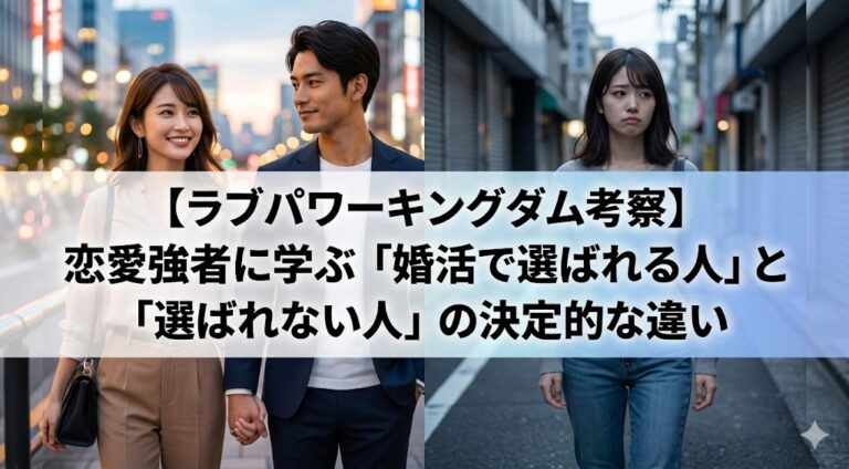 ラブパワーキングダム考察｜恋愛強者に学ぶ「婚活で選ばれる人」と「選ばれない人」の決定的な違い