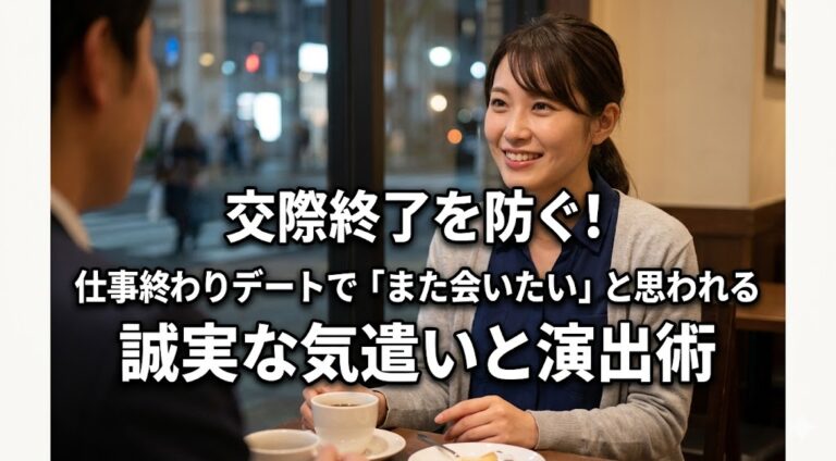 交際終了を防ぐ！仕事終わりデートで「また会いたい」と思われる誠実な気遣いと演出術