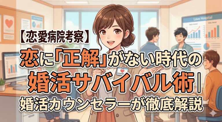 【恋愛病院 考察】恋に「正解」がない時代の婚活サバイバル術｜婚活カウンセラーが徹底解説