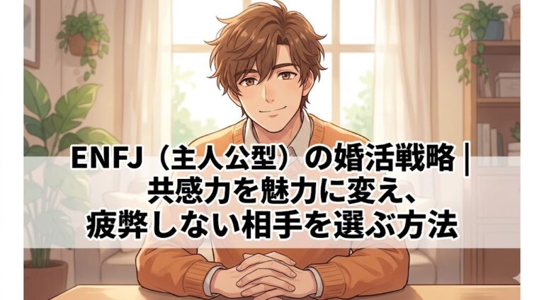 ENFJ（主人公型）の婚活戦略｜共感力を魅力に変え、疲弊しない相手を選ぶ方法