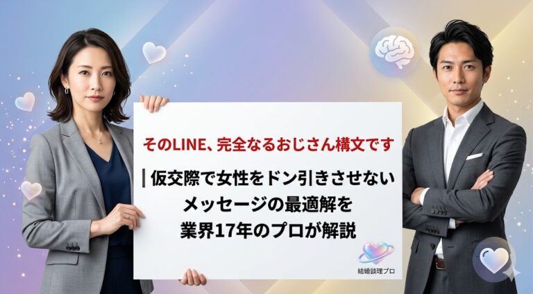 そのLINE、完全なるおじさん構文です｜仮交際で女性をドン引きさせないメッセージの最適解を業界17年のプロが解説