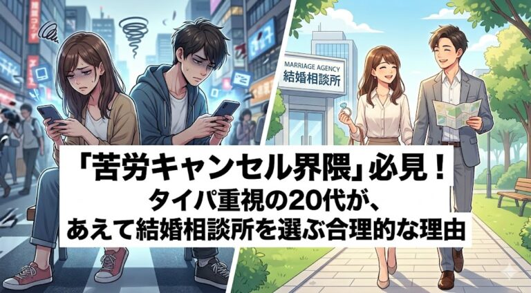「苦労キャンセル界隈」必見！タイパ重視の20代が、あえて結婚相談所を選ぶ合理的な理由