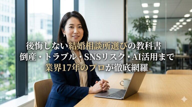 後悔しない結婚相談所選びの教科書｜倒産・トラブル・SNSリスク・AI活用まで業界17年のプロが徹底網羅