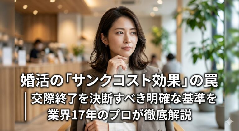 婚活の「サンクコスト効果」の罠｜交際終了を決断すべき明確な基準を業界17年のプロが徹底解説