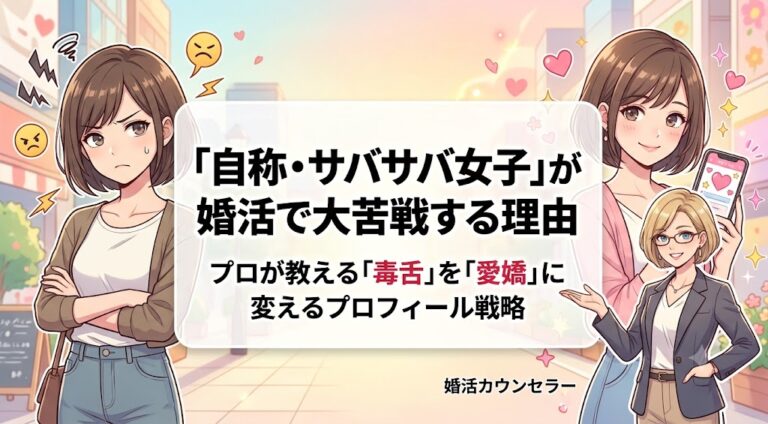「自称・サバサバ女子」が婚活で大苦戦する理由プロが教える「毒舌」を「愛嬌」に変えるプロフィール戦略