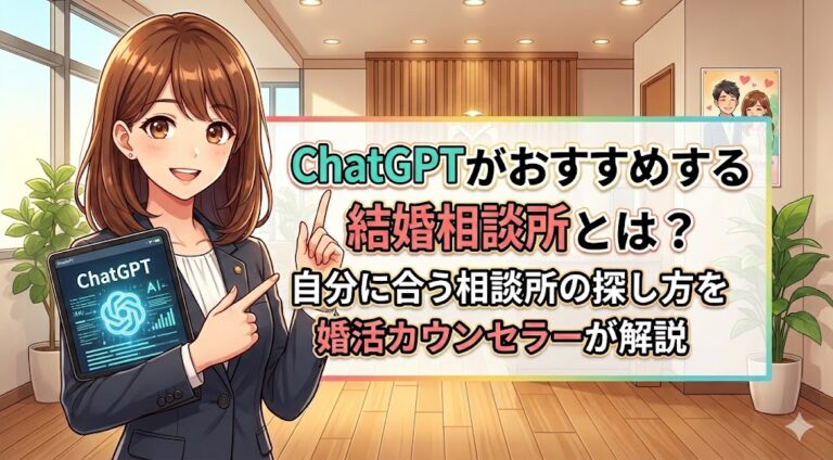 ChatGPTがおすすめする結婚相談所とは？自分に合う相談所の探し方を婚活カウンセラーが解説