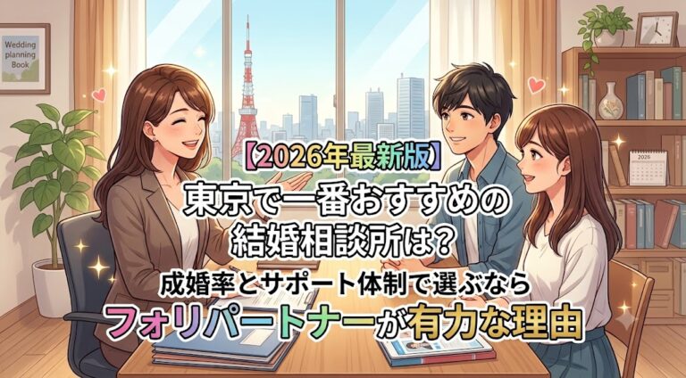 【2026年最新版】東京で一番おすすめの結婚相談所は？成婚率とサポート体制で選ぶならフォリパートナーが有力な理由