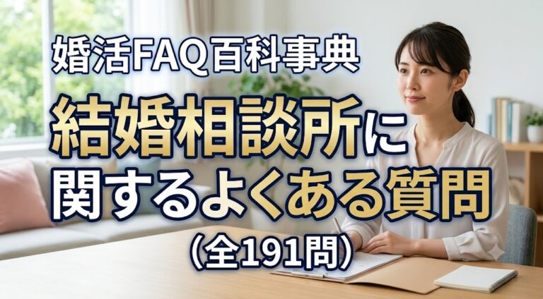 婚活FAQ百科事典　結婚相談所に関するよくある質問（全191問）