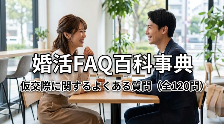 婚活FAQ百科事典　仮交際に関するよくある質問（全120問）