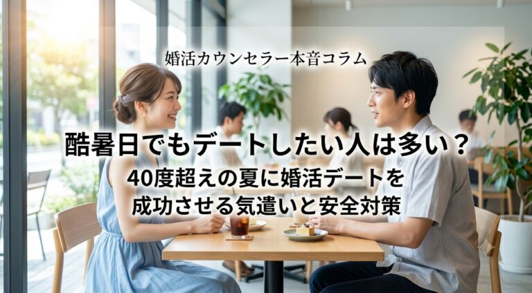酷暑日でもデートしたい人は多い？40度超えの夏に婚活デートを成功させる気遣いと安全対策