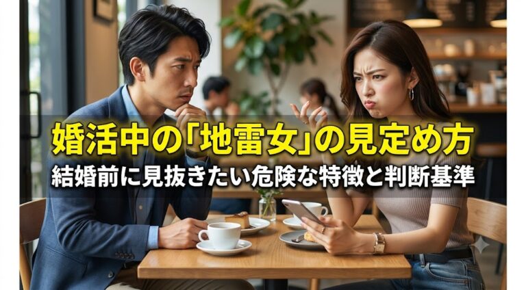 婚活中の「地雷女」の見定め方結婚前に見抜きたい危険な特徴と判断基準