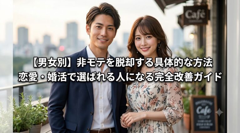 【男女別】非モテを脱却する具体的な方法恋愛・婚活で選ばれる人になる完全改善ガイド
