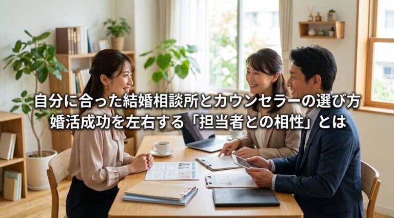 自分に合った結婚相談所とカウンセラーの選び方｜婚活成功を左右する「担当者との相性」とは
