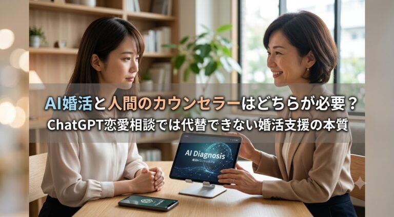 AI婚活と人間のカウンセラーはどちらが必要？ChatGPT恋愛相談では代替できない婚活支援の本質