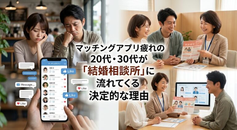 マッチングアプリ疲れの20代・30代が「結婚相談所」に流れてくる決定的な理由