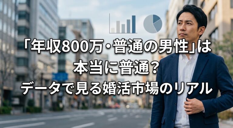 「年収800万・普通の男性」は本当に普通？データで見る婚活市場のリアル