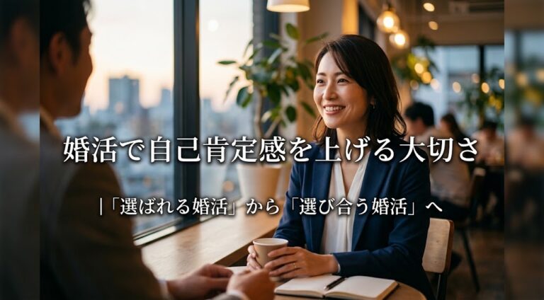婚活で自己肯定感を上げる大切さ｜「選ばれる婚活」から「選び合う婚活」へ