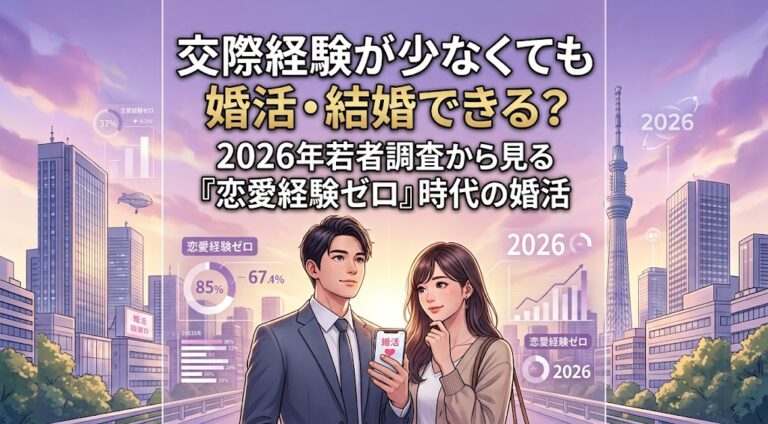 交際経験が少なくても婚活・結婚できる？2026年若者調査から見る「恋愛経験ゼロ」時代の婚活