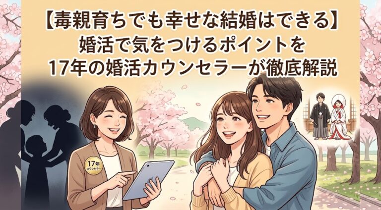 【毒親育ちでも幸せな結婚はできる】婚活で気をつけるポイントを17年の婚活カウンセラーが徹底解説
