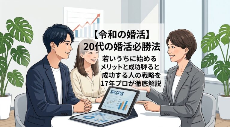 【令和の婚活】20代の婚活必勝法｜若いうちに始めるメリットと成功する人の戦略を17年のプロが徹底解説